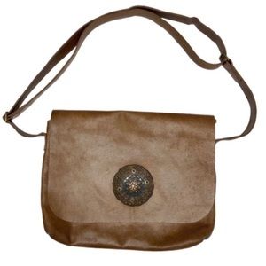 Suede Flap Crossbody Bag